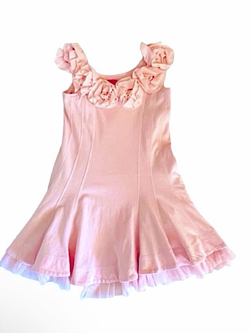 Kate Mack- Kids Pink Rose Ruffle Summer
Dress Size: 5